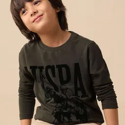 u.s. polo assn. kids Uspa Kids Boys Graphic Brand Printed Regular Fit Cotton T-shirt-picture-24
