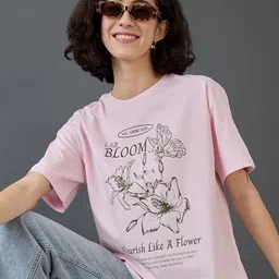 Mast & Harbour Women Printed T-shirt-picture-24
