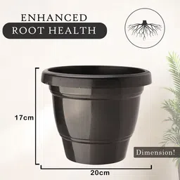 Kuber Industries Pack Of 10 Red & Black Planters image 3