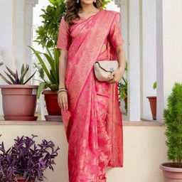DIVASTRI Woven Design Saree With Blouse Piece-image-87