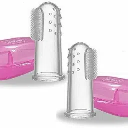 [Pack of 2] Silicon Baby Finger Toothbrush , Baby Finger Brush Tongue Cleaner Soft Toothbrush-picture-25
