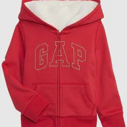 GAP Girls Brand Logo Relaxed-Fit Zip-Front Hoodie Sweatshirt-image-66