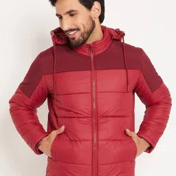 VERO AMORE Men Colourblocked Quilted Hooded Jacket-40