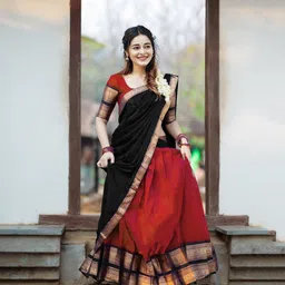 R K INFINITIVE Semi-Stitched Lehenga & Unstitched Blouse With Dupatta-8