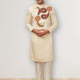 PulseIQ Men Ethnic Motifs Printed Kurta-image-98