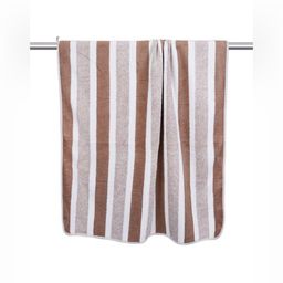 Black gold Brown & White 2 Striped Other 300 GSM Bath Towel-image-86