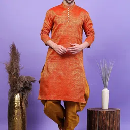Sydney Heights Men Regular Thread Work Kurta with Patiala-image-69