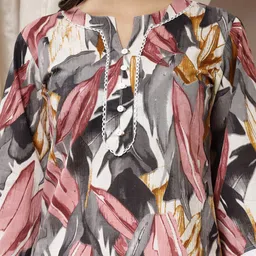 Indibelle Abstract Printed Pure Cotton Tunic With Trouser Co-Ords image 2