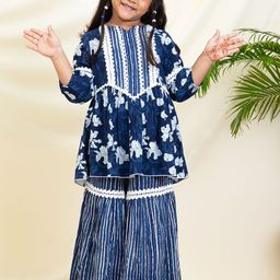 Bugandbees Floral Striped Printed Clothing Set-image-21