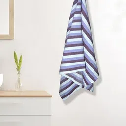 Athom Living Purple & White 1 Striped Cotton 210 GSM Bath Towel-picture-58