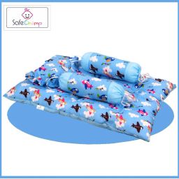 Skyler Baby 4 Piece Bedding Set With Pillow And 2 Bolsters (Blue) Standard Bed-picture-13