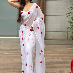 SWADESI STUFF Embellished Pure Georgette Saree-picture-50