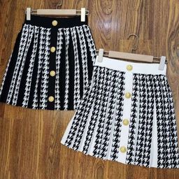 TJ FASHION Printed Pleated Mini Flared Skirt-image-96