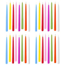 atorakushon 32 pcs multicolor Scented Tapered Candles-image-25