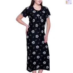 FIRST SLEEP Women Pack of 2 Printed Maxi Nightdress-image-61