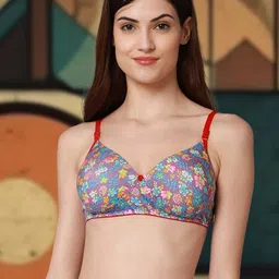 Samvar Red Cotton Non-Wired Non Padded Minimizer Bra-picture-31
