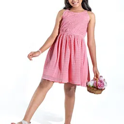 Hola Bonita Girls Sleeveless Fit & Flare Dress-picture-38
