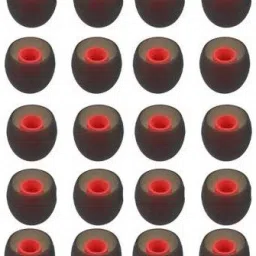 QWEEZER 20 pcs red grey earbuds cover Silicone replacement In The Ear Headphone Cushion-image-89
