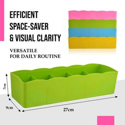 Kuber Industries Green & Pink 3 Pieces Regular Drawer Organisers image 5