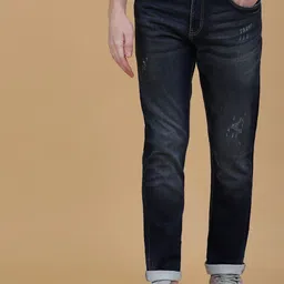 MANTICORE Men Low Distress Light Fade Jeans-image-68