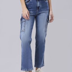 Rea-Lize Women Straight Fit High-Rise Stretchable Jeans-image-73