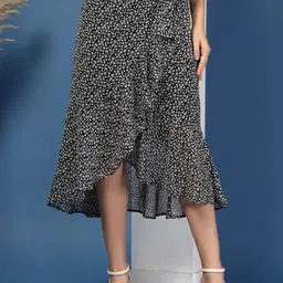 EVERYDAY by ANI Printed Wrap Knee Length Skirt-picture-11