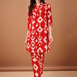 Anouk Printed Pure Cotton Tunic With Trouser Co-Ords-picture-19