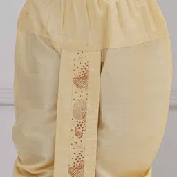 Sethukrishna Boy Printed Regular Kurta with Dhoti Pants With Nehru jacket image 5