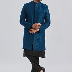 VASTRAMAY Men Self-Design Sherwani Set-3