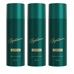 Signature Set Of 3 Men Green Long Lasting Deodorant Body Spray - 200 ml Each-image-15