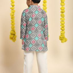 Cutiekins Boys Printed Regular Kurta with Pyjamas image 4