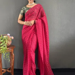 Anouk Bandhani Poly Chiffon Bandhani Saree-image-97