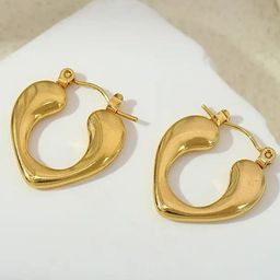 DressBerry Heart Shaped Hoop Earrings-53