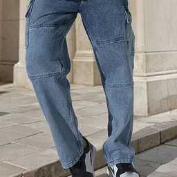 Hubberholme Men Comfort Relaxed Fit Mid-Rise Light Fade Jeans-picture-9