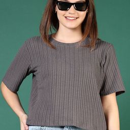 V-Mart Women Self Design Round Neck Cotton T-shirt-picture-20