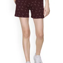 ELPIDA Women Printed High-Rise Shorts-image-100