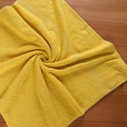 Fezora Yellow 1 Cotton 450 GSM Bath Towel-47