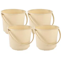 Kuber Industries Beige 4 Pieces Multi Purpose Small Bucket- 5ltr-18