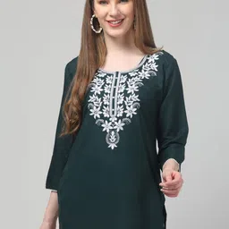 ILMA CREATION Women Floral Printed Daily Cotton Straight Kurta-picture-13