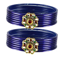 Vidhya Kangan Multi-Coloured Brass Bangles-image-75