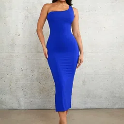ZYNG One Shoulder Sheath Maxi Dress-picture-6