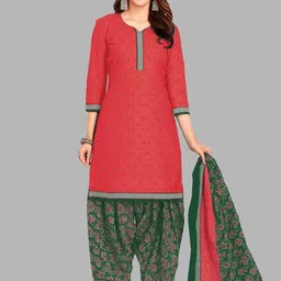 shree jeenmata collection Floral Printed Pure Cotton Unstitched Dress Material-image-65