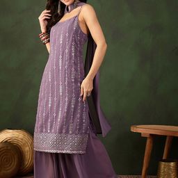 Sangria Embroidered Kurta, Palazzo With Dupatta-image-46