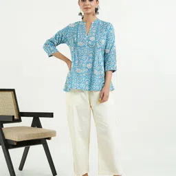 GOODHAND Floral Print Cotton Top-image-14