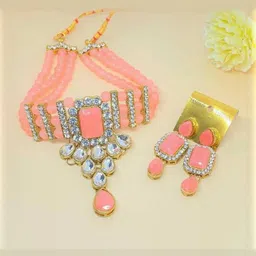 Anouk Women Pink Jewellery Set-image-32