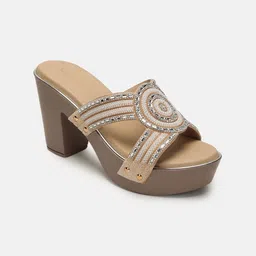 Marc Loire Women Embellished Block Sandal-image-74