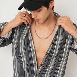 VASTRADO Men Classic Slim Fit Multi Stripes Opaque Striped Casual Shirt-image-30