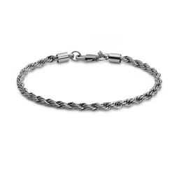 LITCHI Silver Toned Rope Wraparound Bracelet-picture-5