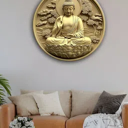 OLIVE TRE Yellow Wooden Wall Hangings-image-86