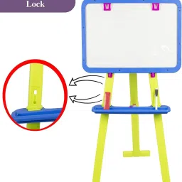 itoys Easel White Black Board for Kids with Stand to Write Magnetic Board for Kids Learning 8 in 1 Multipurpose for Drawing Writing Painting image 3